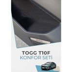 Graficar Togg T10F Sedan Konfor Seti - Araç İçi Eşya Ceplerine Özel Kumaş Kaplama