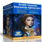 Grafik Tasarım Uzmanlık Eğitim Seti (6 Kitap) - Enine Boyuna Eğitim