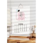 Grafiklas 2026 A3 Duvar Takvimi 30x42 cm – İskandinav Pastel Minimal Tasarım 12 Yaprak Asmalı