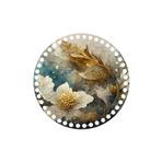 GRAFİLLİ DESİGN 2 Adet Karışık Çiçek Baskılı Ahşap Çanta Plakası 070