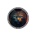 GRAFİLLİ DESİGN 2 Adet Kedi Görseli Baskılı Ahşap Çanta Plakası 058