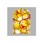 GRAFİLLİ DESİGN Emoji Baskılı 1 adet - 1 adet Baskısız 2 Adet Sırt Çantası Plakası 006