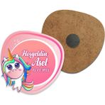Grafilli Design Kişiye Özel Tasarım Unicorn Baskılı Hoşgeldin Bebek Magnet (10 Adet)