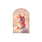 GRAFİLLİ DESİGN Unicorn Baskılı 1 adet - 1 adet Baskısız 2 Adet Sırt Çantası Plakası 0020