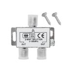 Grains Global 1848 2 Li Uydu Splitter Kablo Tv Rg6 Anten Çoklayıcı Dağıtıcı 3D Hd Sd Yayınları Destekler 1080P Destekli Yüksek Kalite Saf Bakır Iç Malzemeden Üretilmiştir Parazitleri Önleyici Özellik - 2'si 1 Arada - 0,1 kg