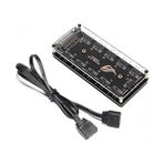 Grains Global 4847 Argb Rgb LED 3 Pin 11 Port 5V Sata Power Güç Fan Çoklayıcır Şerit Hub Kablo Splitter - 0 - Siyah - Option-1