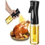 Grains Global Airfryer Yağ Spreyi Püskürtücü Cam Yağdanlık Şişe 225 ml Büyük Boy Siyah - Option-1