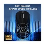 Grains Global Attack Shark R2 Magnezyum Alaşımlı Kablosuz Gaming Mouse – 48G Ultra Hafif, Pixart PAW3950 Sensör, 42000 Dpı, Bt/2.4g/kablolu Üçlü Mod, 8k Tepki Hızı, Windows/xbox/ps/mac Uyumlu – Siyah