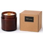 Grains Global Bergamot Okyanus Biberiye Kokulu Dekoratif Ahşap Fitil 200 ml Kutulu Hediyelik Kavanoz Mum - Option-1