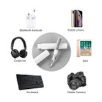 Grains Global Çok Amaçlı Kulaklık Temizleme Kiti | Kablosuz Kulaklık, Telefon, Klavye ve Elektronik Aletler Için Yumuşak Fırçalı Temizleyici Set - Option-1 - Ahşap