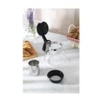 Grains Global Dayanıklı Borosilikat Cam Demlik, Kendinden Süzgeçli, Şık Tasarım (900 Ml)