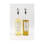 Grains Global Dibi Çukur Şeffaf Cam Şişe 2'li 750 ml Zeytinyağı Sıvıyağ Şişesi Yağdanlık Yağlık - Option-1