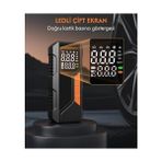 Grains Global Dijital Göstergeli LED Işıklı Taşınabilir Powerbank 4500MAH Araç Bisiklet Top Lastik Şişirme Hava Kompresörü