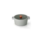 Grains Global Fika Alüminyum Döküm Tencere Gri Cam Kapaklı 26 cm - (No Color) - Option-1