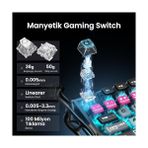 Grains Global Gravastar V75 Pro Manyetik Kablolu Gaming Klavye, Xpro Kablosuz Optik Mouse ve Mousepad Oyuncu Seti (Cyberpunk) - Adaçayı Yeşili