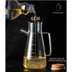 Grains Global Life 2 Adet Bambu Kapaklı Borosilikat Cam Yağdanlık 900 ml MIT1071 - Option-1