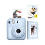 Grains Global Mini 12 Mavi Fotoğraf Makinesi-20'li Film ve Mini Albüm Seti - Açık Bej