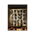Grains Global Miracix Mandallı Ipli Işıklı Fotoğraf Askısı, Ledli Anı Duvarı, Ahşap Fotoğraf Çerçevesi Ahşap 50 x 60 - -- - Option-1