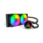 Grains Global Montech Lightflow Argb 240 Siyah – Ultra Sessiz Aıo Sıvı Cpu Soğutucu, 3100 Rpm Pompa, Üçlü Sessiz Fanlar, Üstün Isı Dağılımlı Yüksek Verimli Radyatör, Intel ve Amd Uyumlu, - 0 - Siyah