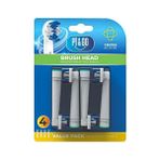 Grains Global Pi&go Oral B Şarjlı Diş Fırçası Uyumlu Yedek Başlık - Elektrikli Diş Fırçası Yedek Başlığı, 4 Adet - Option-1 - (ClearEyelets)Black-RadiantOrchid