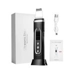 Grains Global Profesyonel Skin Scrubber - Yüz Temizleyici - Cilt Bakım - Akne - Siyah Nokta -Ultrasonik Spatula - Ahşap