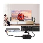 Grains Global Rca - HDMI Dönüştürücü, Av'den Hdmı'a Dönüştürücü, Rca Kablosu ve HDMI Kablosu ile Birlikte, Pal ve Ntsc Desteği, Kompozit Video Ses Dönüştürücü Adaptör, Oyun Konsolları ve Tv'ler Için - Option-1