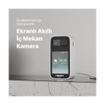 Grains Global Smart Ev Kamerası (Ekranlı) | 2560P 4mp Mobil Kontrol Wifi 360° Hareket Takip Bebek Kamerası 2'li Set - Ahşap