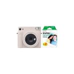 Grains Global Sq1 Beyaz Fotoğraf Makinesi +Askı+Pil+20'li Film - Açık Bej