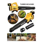 Graizer 21 V Çift Akülü Turbo Motor 2800 Rpm Yaprak Hava Üfleme Makinesi