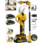 Graizer 52-S Brushless Motor Teleskop Akülü Bağ Dal Ağaç Kesme Biçme Budama Şarjlı Makası Makas