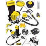 Graizer Alman 20 hp Çelik Piston Sırt Tipi Benzinli Motorlu Ot Çalı Tırpanı Çim Biçme Makinesi Tirpan + Çapa