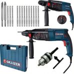 Graizer Alman 3000 W Kırıcı Delici 5.0 Joul SJS Metal Dişli 15 Uç Şanzuman Darbeli Matkap