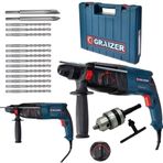 Graizer Alman G-3000 W 5.0 Joul Metal Dişli 15 Uç Hilti Darbeli Matkap