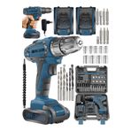 Graizer Alman Lacivert V-tec 58 V 5 Ah Çelik Motor Çelik Şanzuman Darbeli Şarjlı Çift Akülü Vidalama Matkap