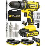 Graizer Germany Technology Hybrid 58 V 5 Ah Darbeli Çift Akülü Vidalama Metal Şanzuman Şarjlı Matkap