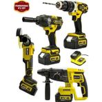 Graizer Powerforge 21v Akülü Matkap & Taşlama & Kırıcı Delici Hilti & Somun Sıkma Sökme 4'lü Set-Sarı