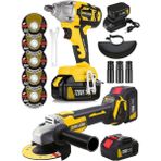 Graizer Pro Sa 128 V Profesyonel 2'li Set Somun Sıkma Taşlama Makinesi 2 Akülü Kömürsüz Motor