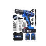 Graizer V-Tec 58 V 5 Ah Çelik Motor Çelik Şanzumanlı Darbeli Şarjlı Çift Akülü Vidalama Matkabı