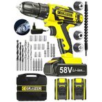 Graizer V-Tec 58 V 5 Ah Sarı Motor Çelik Şanzuman Matkap