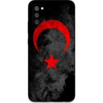 Gramaphone Galaxy A02S Uyumlu Türk Bayrağı Desenli Telefon Kılıfı + Ekran Koruyucu - 5852