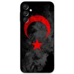 Gramaphone Galaxy A24 Uyumlu Türk Bayrağı Desenli Telefon Kılıfı + Ekran Koruyucu - 5852