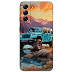 Gramaphone Galaxy S21 FE ile Uyumlu Araba Desenli Telefon Kılıfı + Ekran Koruyucu - 5758