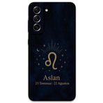 Gramaphone Galaxy S21 FE ile Uyumlu Aslan Burcu Desenli Telefon Kılıfı + Ekran Koruyucu - 5772