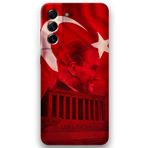 Gramaphone Galaxy S21 FE ile Uyumlu Atatürk Desenli Telefon Kılıfı + Ekran Koruyucu - 5848
