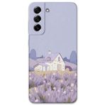 Gramaphone Galaxy S21 FE ile Uyumlu Çiçek Desenli Telefon Kılıfı + Ekran Koruyucu - 5800