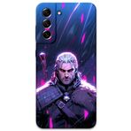 Gramaphone Galaxy S21 FE ile Uyumlu Geralt Desenli Telefon Kılıfı + Ekran Koruyucu - 5826