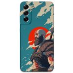 Gramaphone Galaxy S21 FE ile Uyumlu Kratos Desenli Telefon Kılıfı + Ekran Koruyucu - 5824