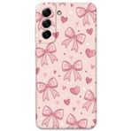 Gramaphone Galaxy S21 FE ile Uyumlu Kurdele Desenli Telefon Kılıfı + Ekran Koruyucu - 5802