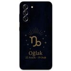 Gramaphone Galaxy S21 FE ile Uyumlu Oğlak Burcu Desenli Telefon Kılıfı + Ekran Koruyucu - 5777