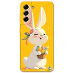 Gramaphone Galaxy S21 FE ile Uyumlu Tavşan Desenli Telefon Kılıfı + Ekran Koruyucu - 5807